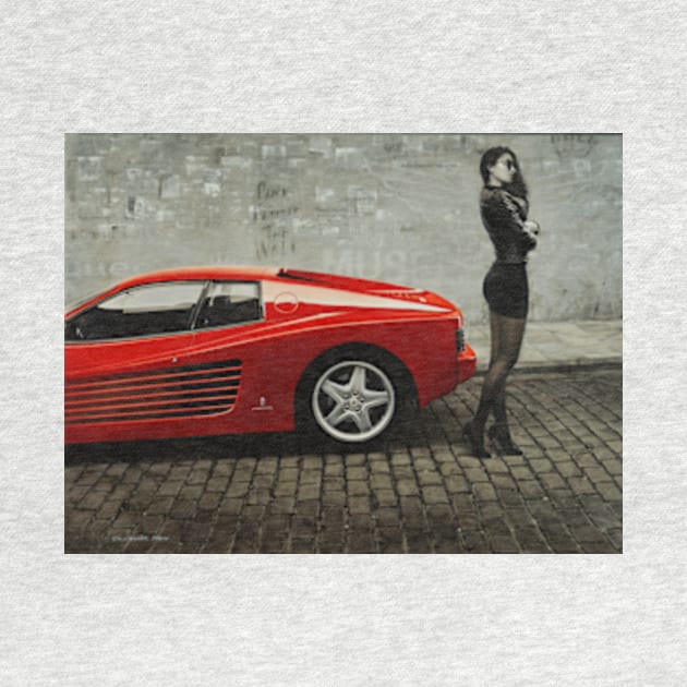 Miss Ferrari. Red Ferrari Testarossa by oleynik